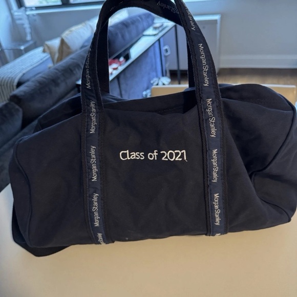 Blue Duffel Bag scarsborough tweed Morgan Stanley banker - Picture 1 of 8